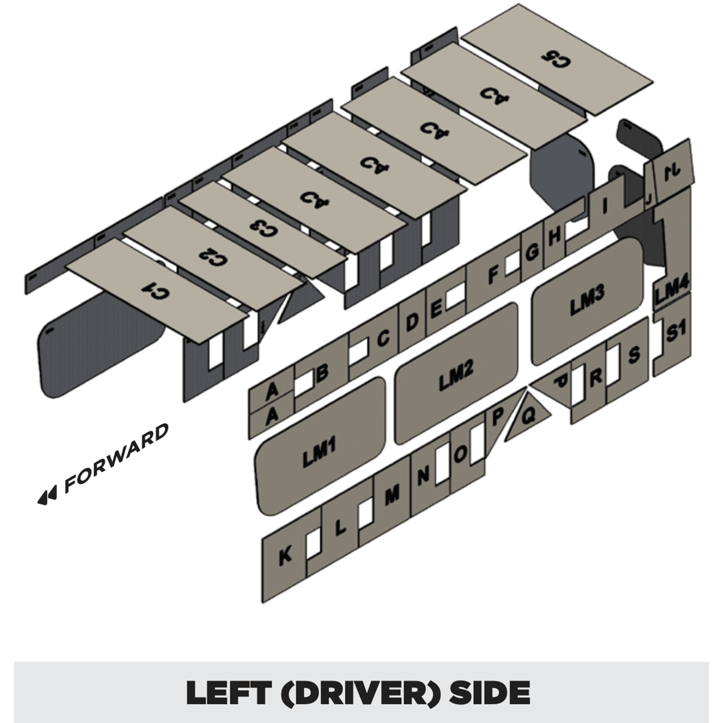 Insulation kit for Mercedes-Benz Sprinter 170 High Roof Extended