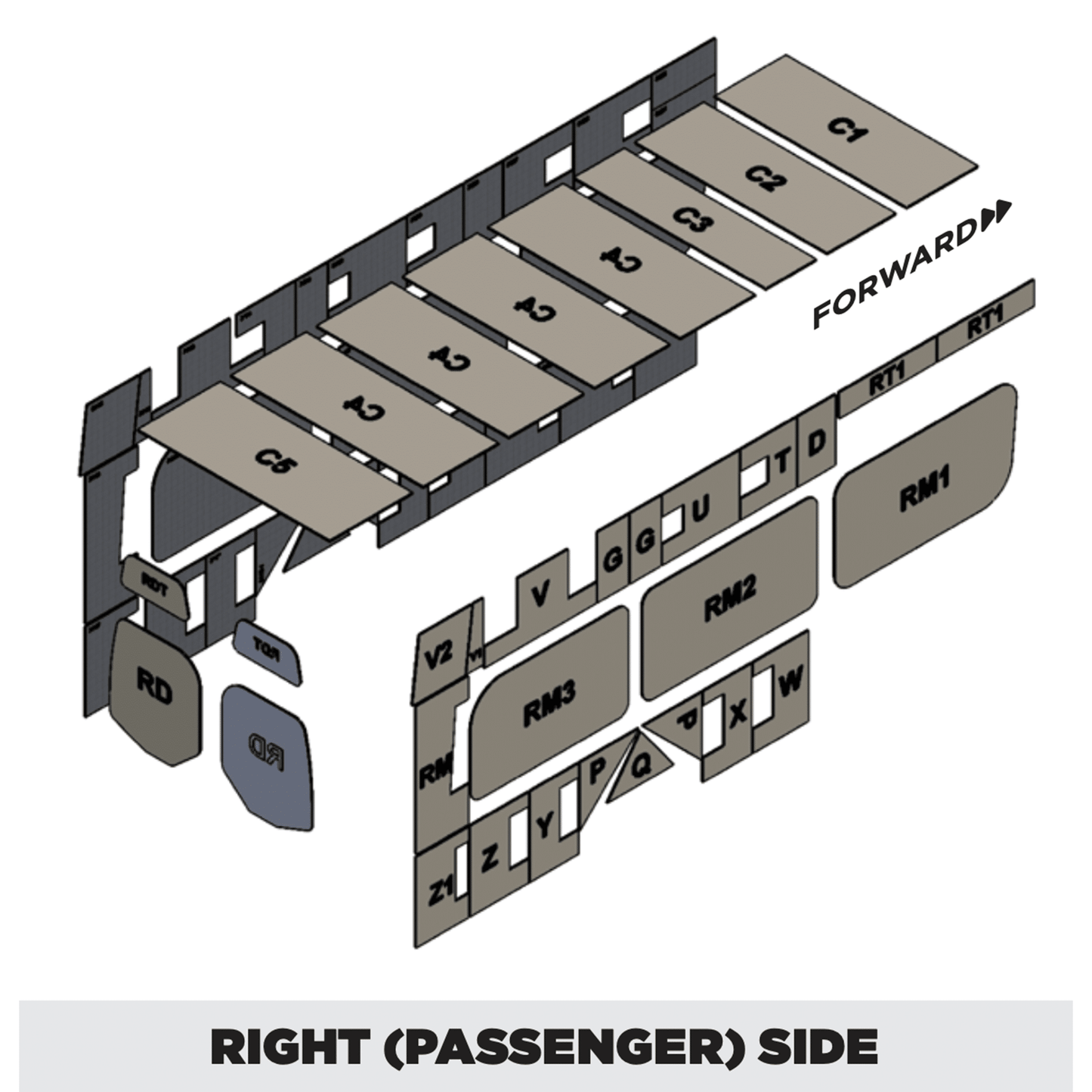 Insulation kit for Mercedes-Benz Sprinter 170 High Roof Extended