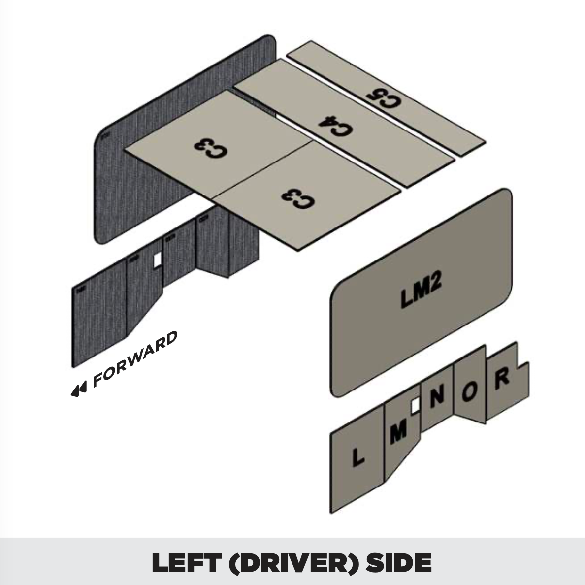 [5000VMC] Insulation kit for Ford Transit 148 Mid Roof Crew
