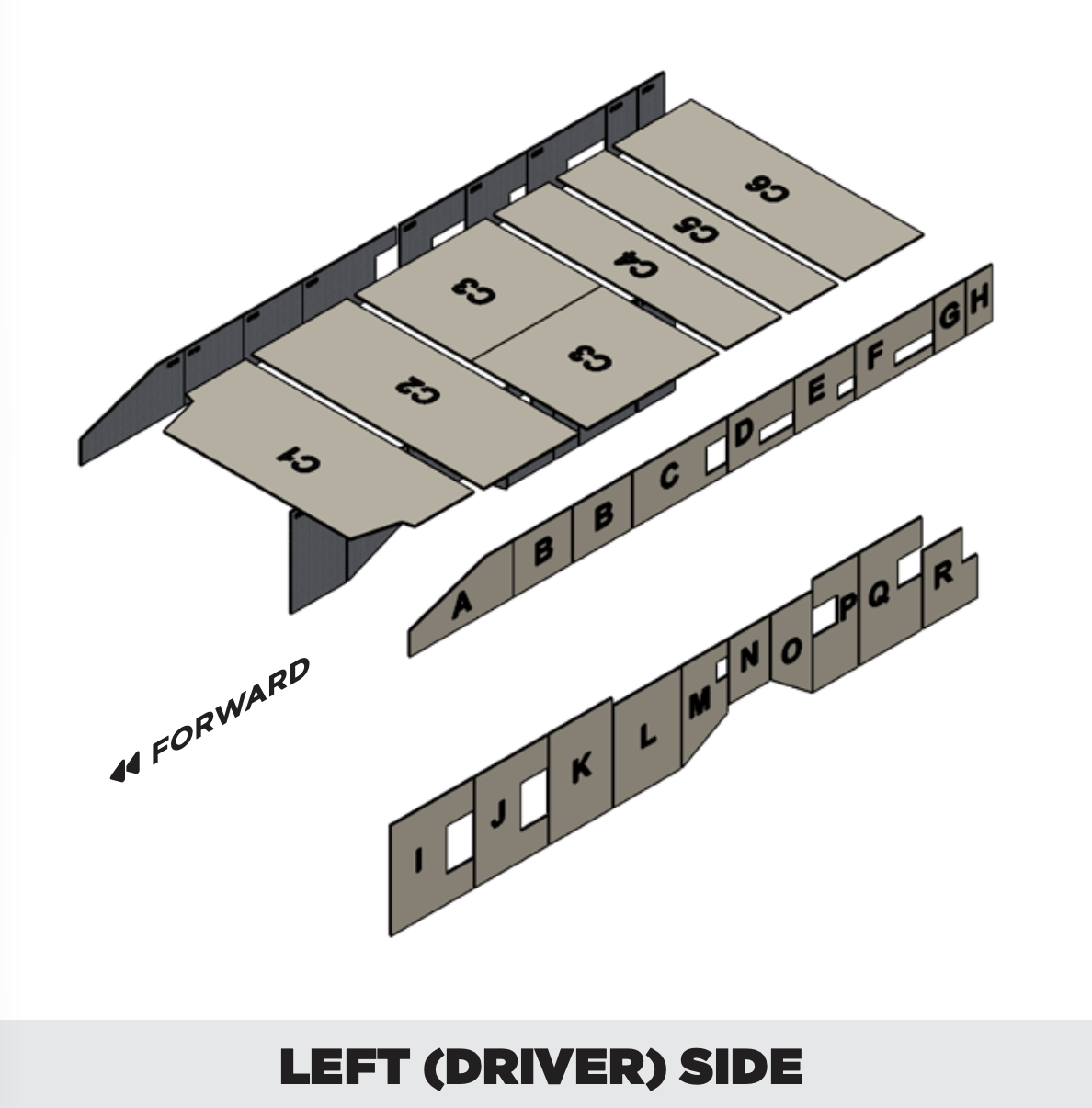 [5000WVX] Insulation kit for Ford Transit 148 High Roof EL Window