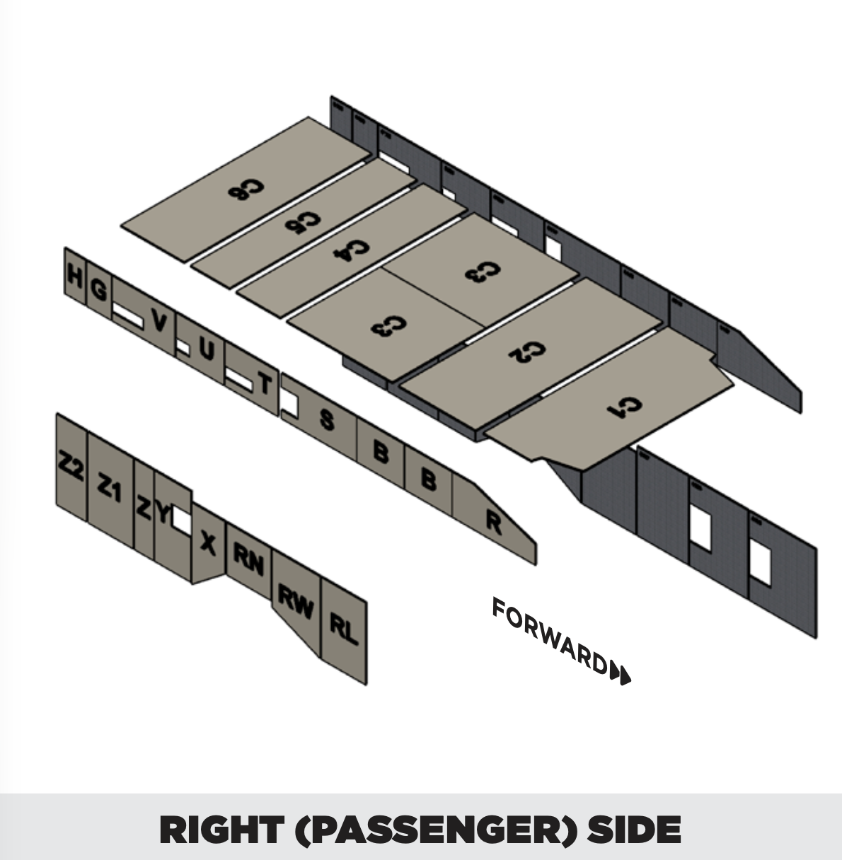 [5000WVX] Insulation kit for Ford Transit 148 High Roof EL Window
