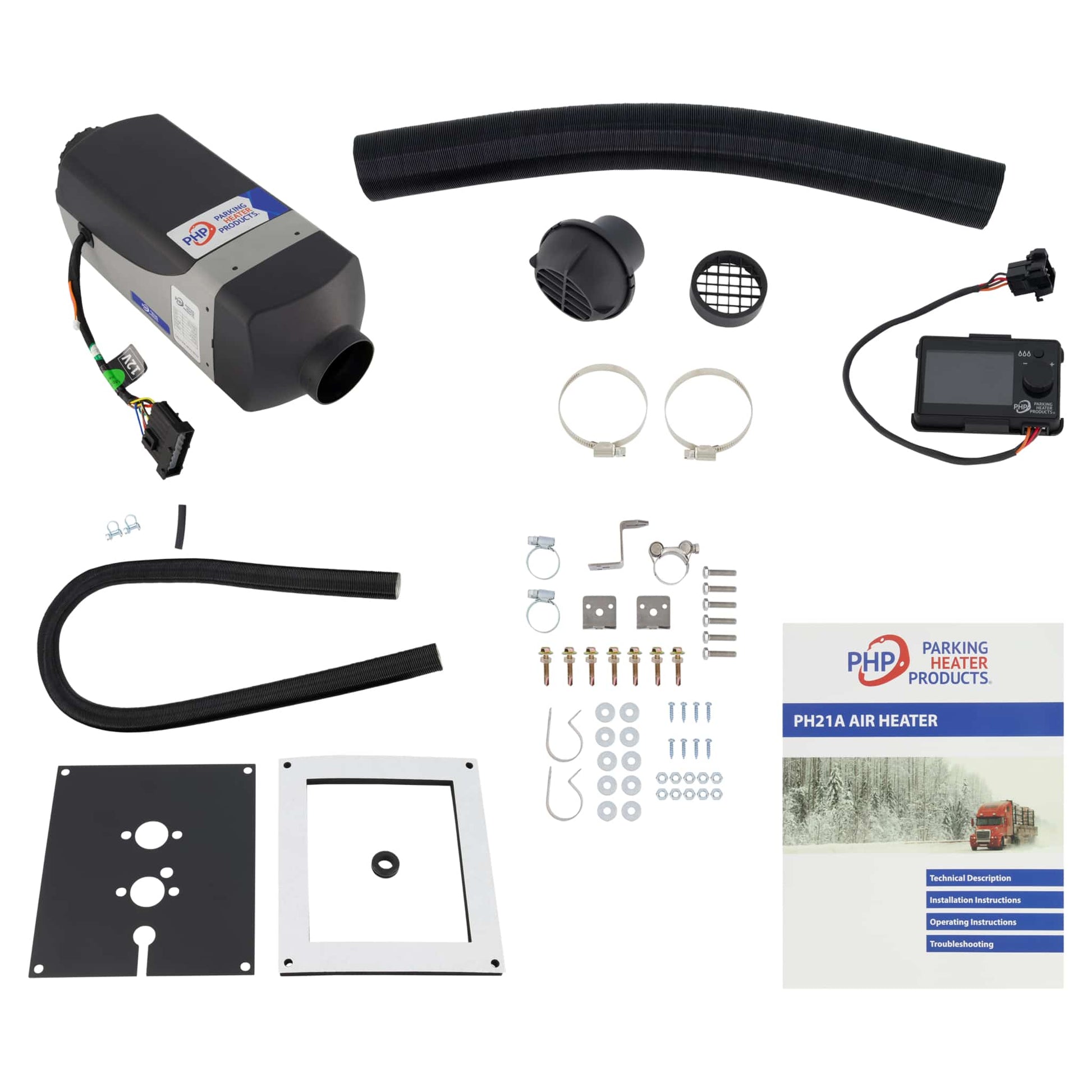 P21A, Heater Kit -2kW 12V  PH21, Digital Controller, Drop In - Kenworth image 0