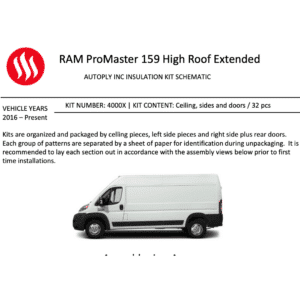 Insulation kit for ProMaster 159 XL