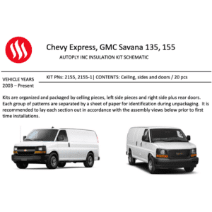 Insulation kit for GMC Savana, Chevy Express